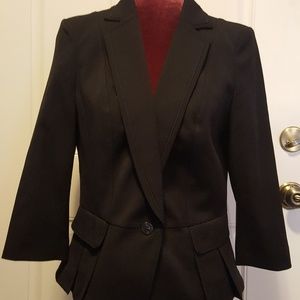 Whbm black 3/4 blazer